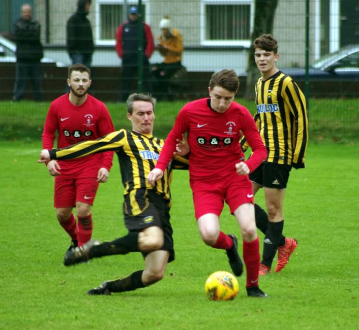 Action from Bush Camp where Pennar Robins thrashed Lawrenny